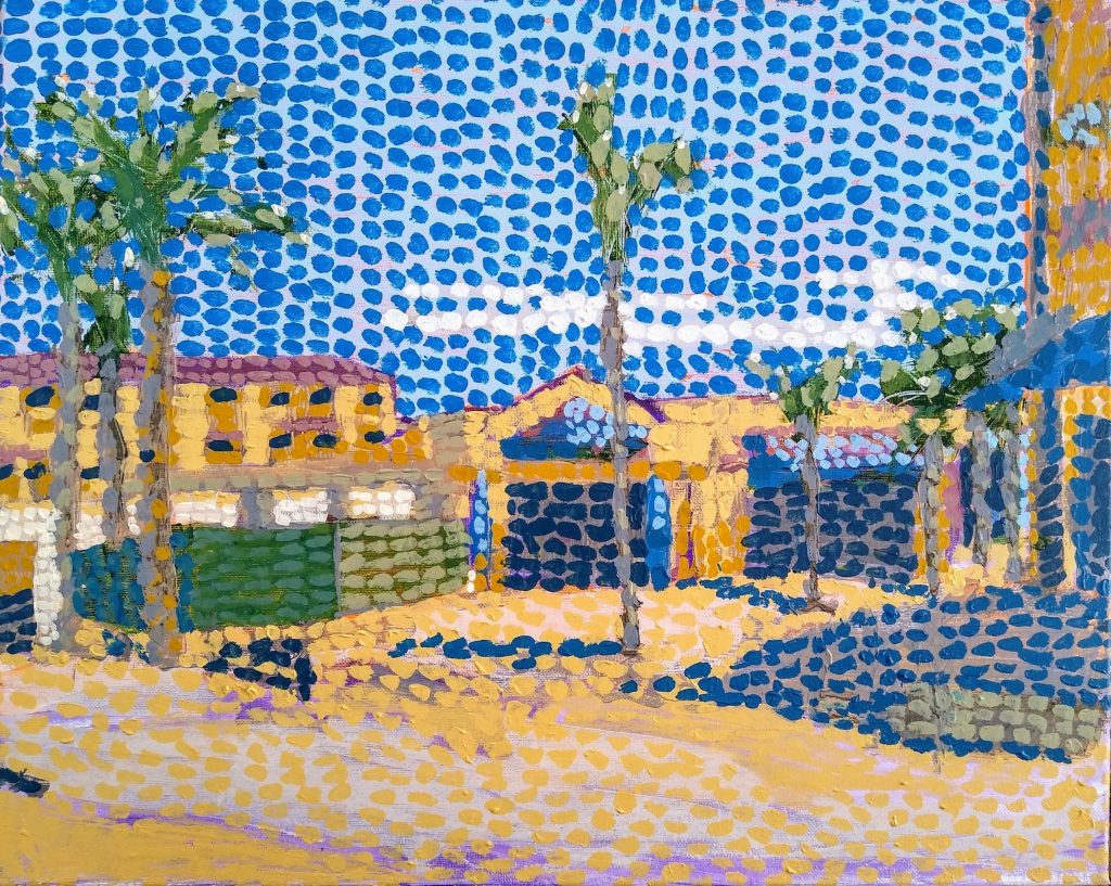 dot painting of palm ave by Oscar Will