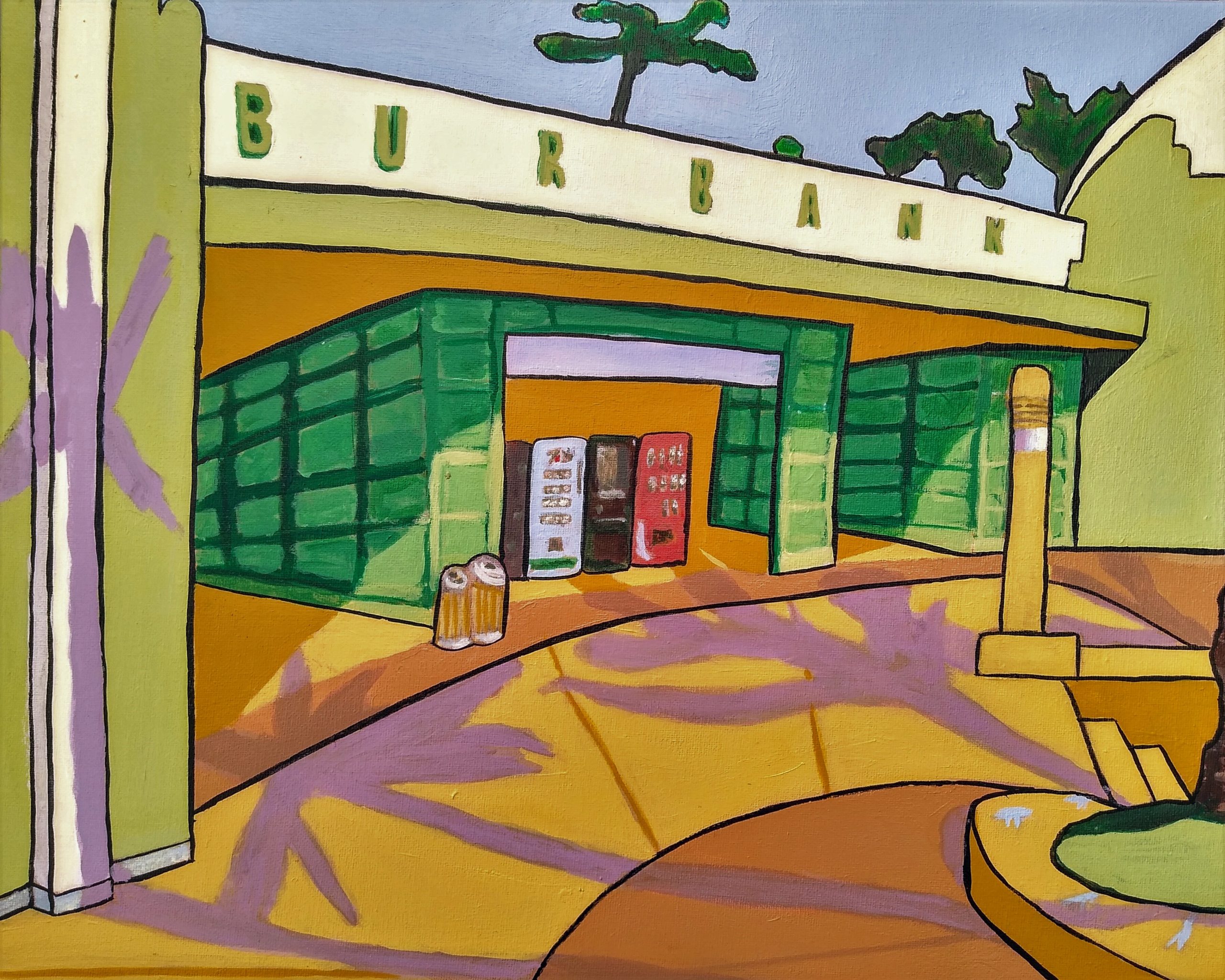 painting of burbank downtown metrolink station oscar will